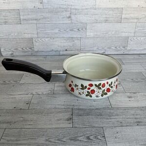 Vintage Sheffield Strawberries 'n Cream 1 Quart Open Saucepan 1982 No Lid